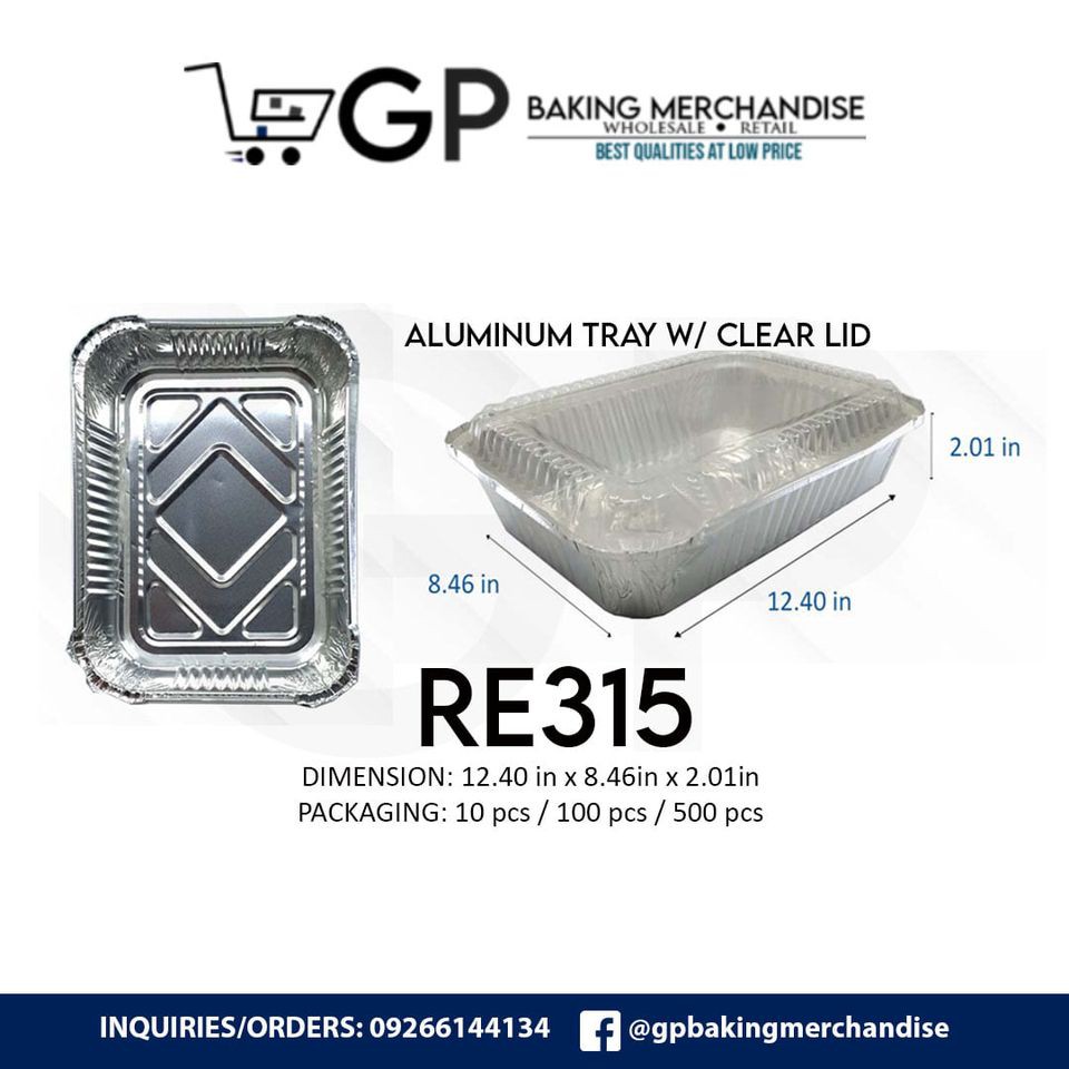 PARTY TRAY 10 PCS MEDIUM LARGE TAKEOUT TRAY ALUMINUM WITH LID OVEN SAFE TRAY BAKING SUSHI FOOD