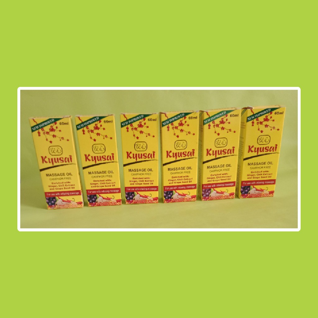 (COD, SET OF 6, AUTHENTIC) KYUSAI 60ML MASSAGE OIL Shopee Philippines