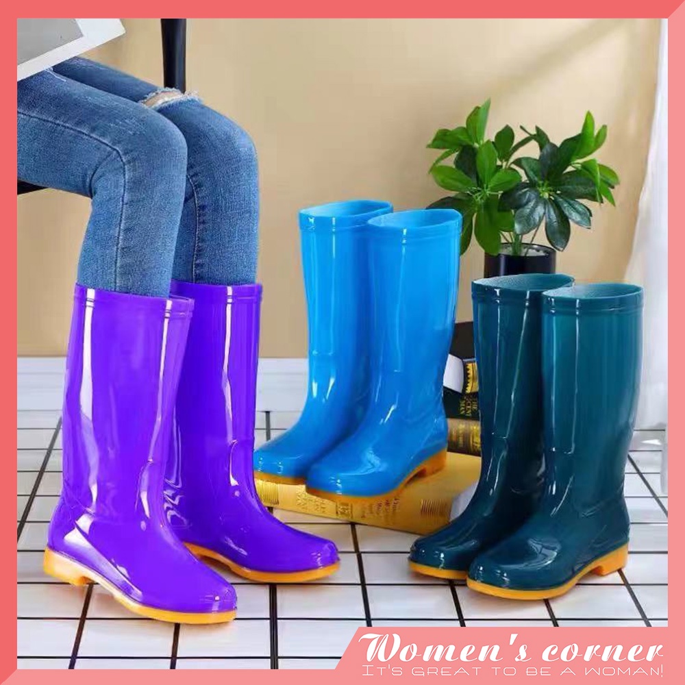 WM Med Cut Rain Boots (Bota) For Ladies Rain shoes women's high rain