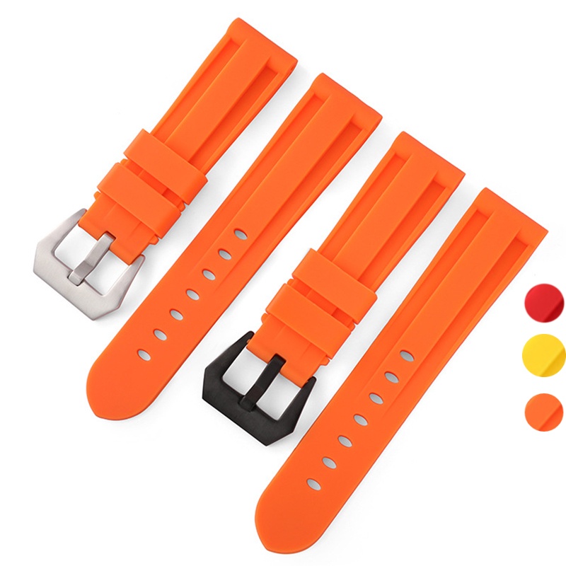 22mm 24mm 26mm Orange Watch Band Silicone Rubber Watchband For Huawei
