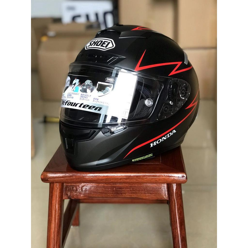 Shoei X14 Honda Matte Black Shoei Motorcycle Full Face Helmet Safety