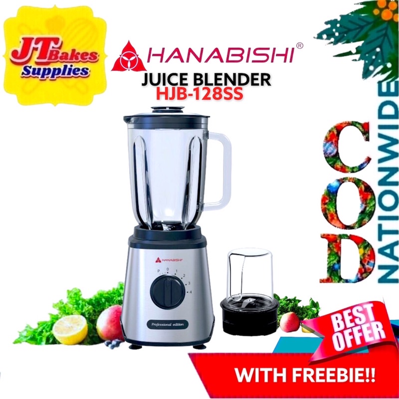 Hanabishi Super Blender HJB128SS 4 Speed 1.5 Liter for Shakes, Juice
