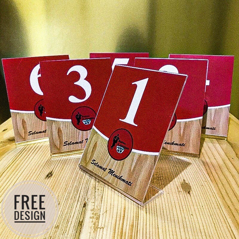 Acrylic Table Number/acrylic cafe Restaurant free custom Shopee