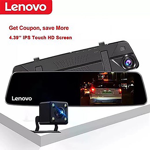 MORUI LENOVO HR06B 4.39 inch Dual Lens FHD 1080P Car DVR Rearview