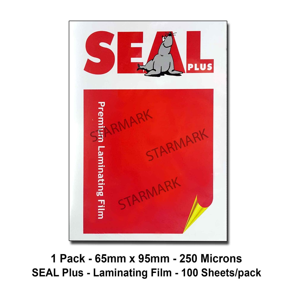 1 Box Seal Plus Laminating Film Films 100 Sheets/box 65 x 95 mm, 65mm