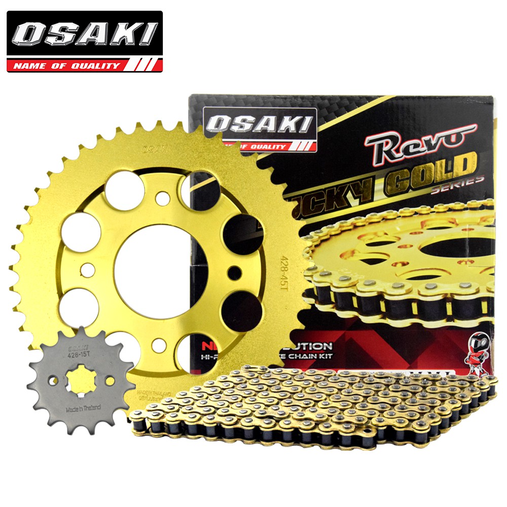 OSAKI GIXXER 155 Lucky Gold Chain and Sprocket Set (1545 X 428132L