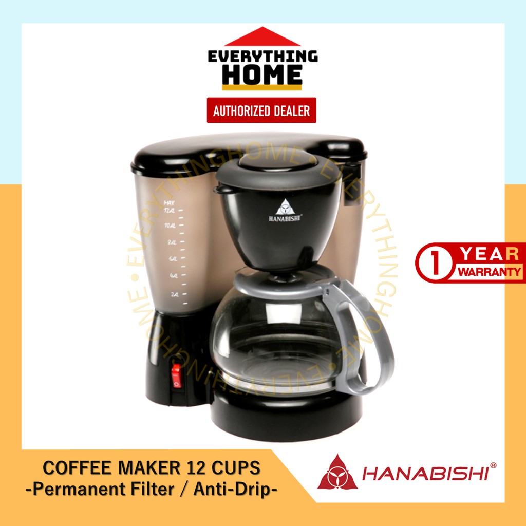 Hanabishi Coffee Maker 12 Cups / HCM20T Shopee Philippines