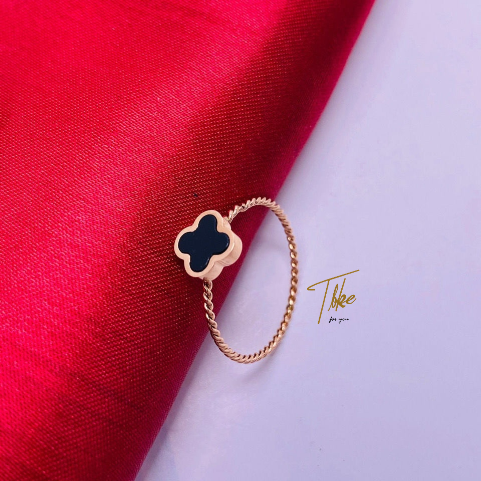 Tala 18K Gold Kyle Inspired Four Leaf Grass Ring women rings gift