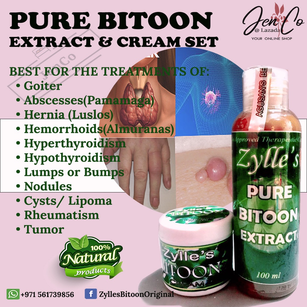 Zylles Bitoon Pure Extract and Cream Original Bitoon Herbal Set