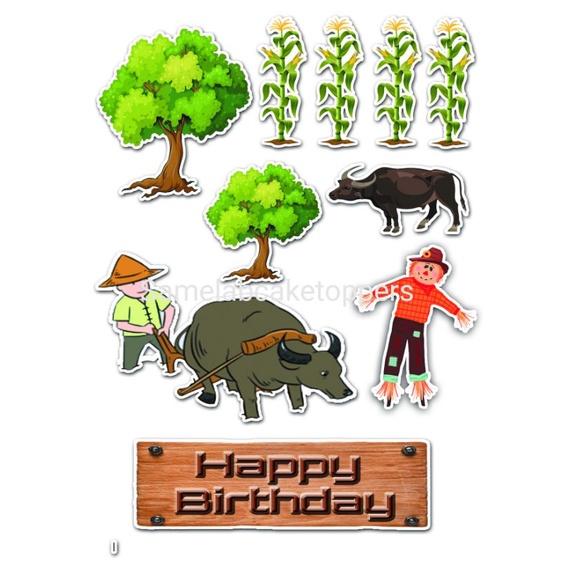 FARMING CAKE TOPPER SET Shopee Philippines