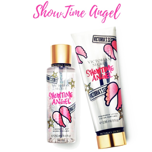 AUTHENTIC Victoria’s Secret SHOWTIME ANGEL Fragrance Mist and Lotion Set Shopee Philippines