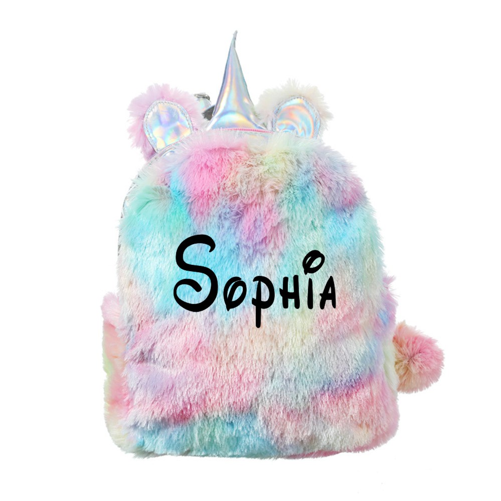 Personalised Kids Backpack Cusm Any Name Unirn Girls Boys Back To