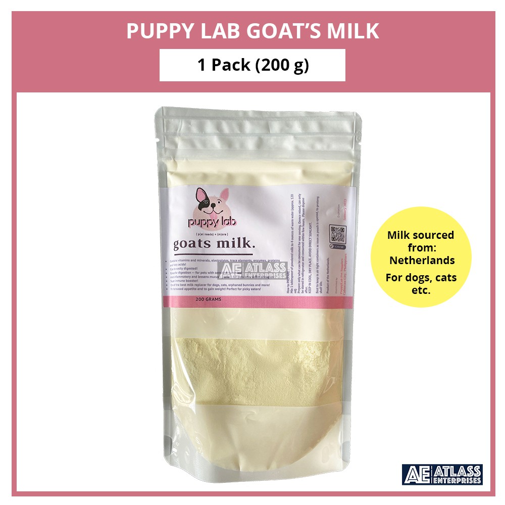 Puppy Lab Goat’s Milk Powder for Dogs Cats Pets 200 g (1 Pack) Shopee