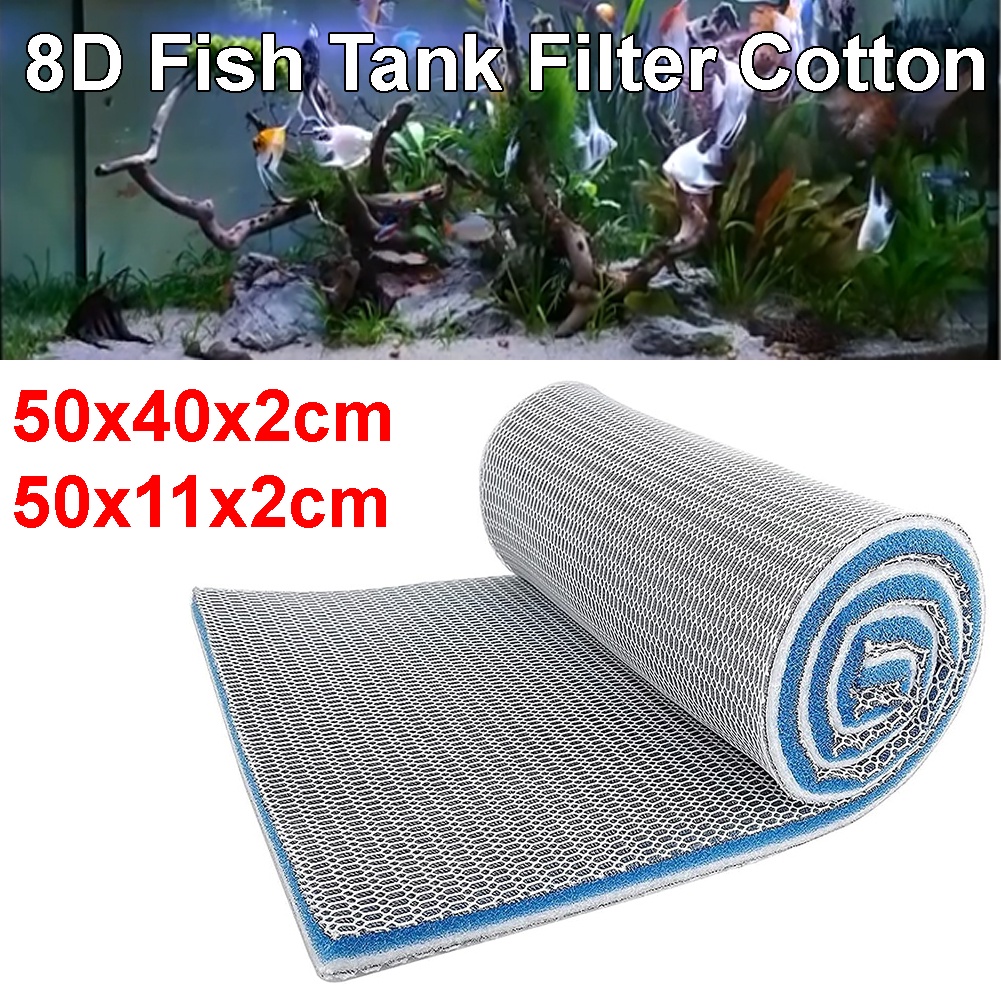 8D Fish Tank Filter Cotton, Gluefree, Highdensity Aquarium Filter