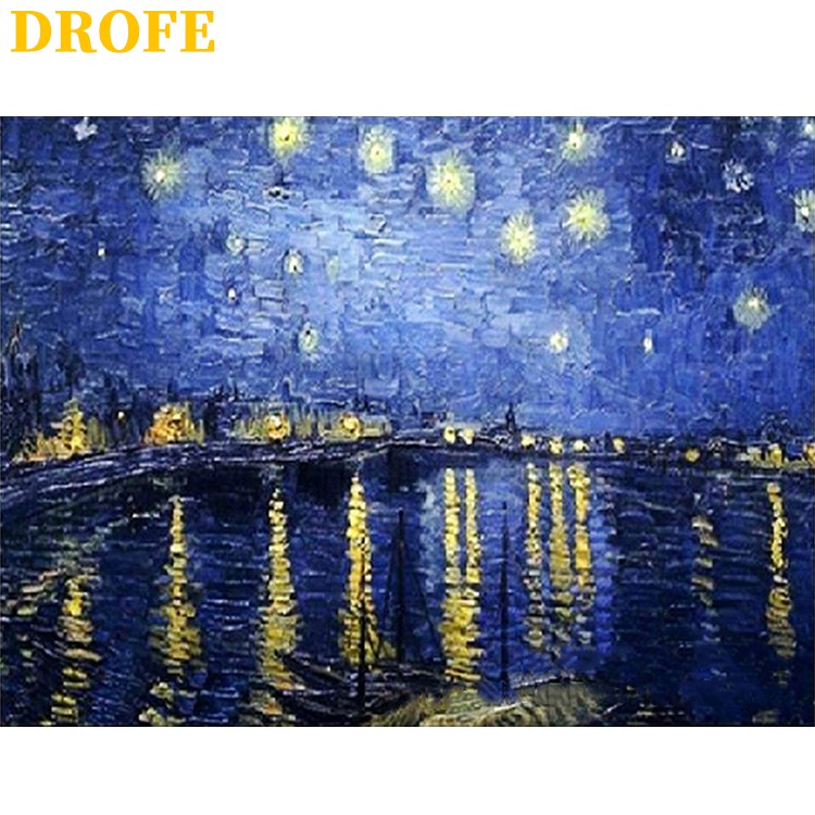 DROFE 40x50cm Van Gogh's Famous Paintings Paint By Numbers Unframed