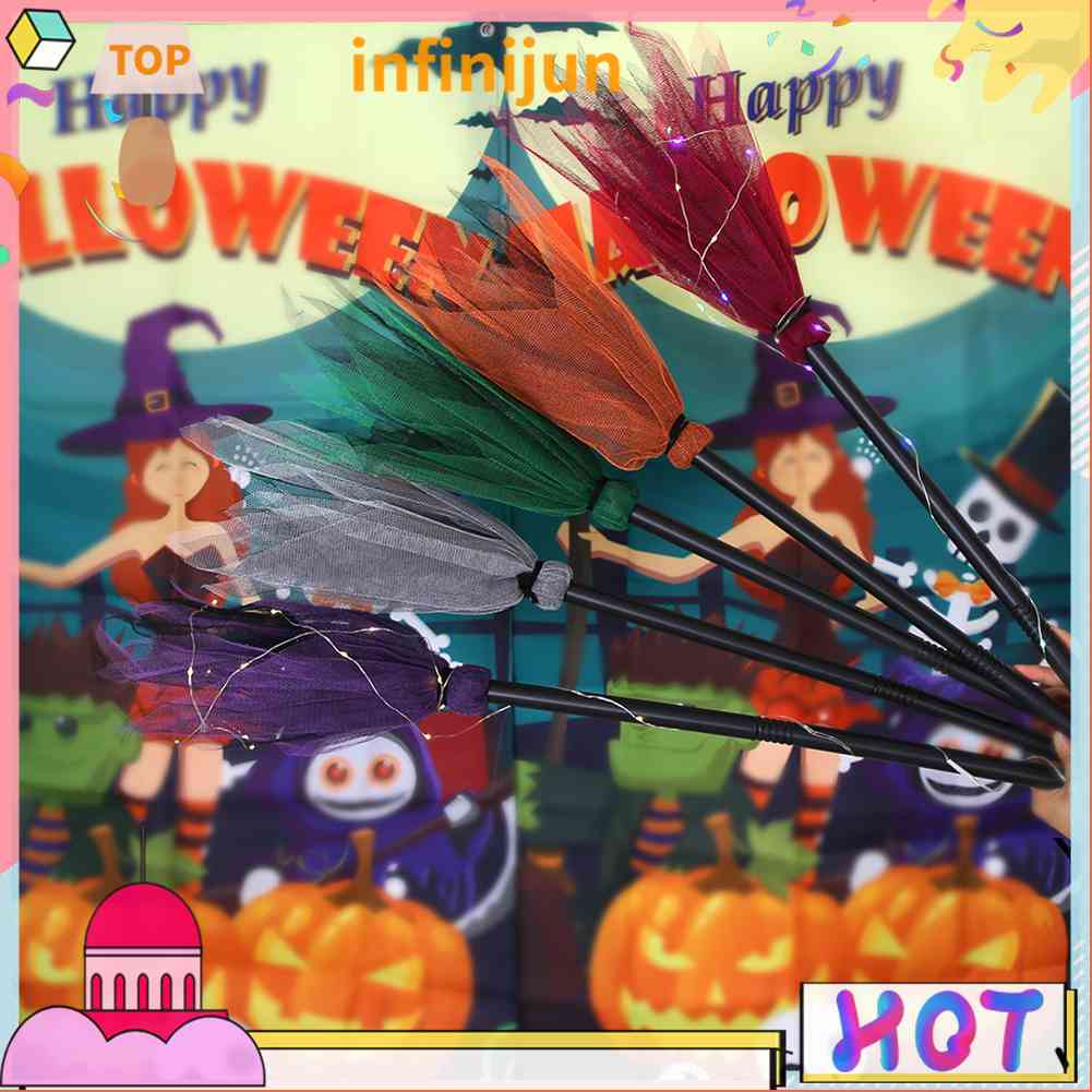 Innovative Halloween Witch Broom Witch Flying Broomstick with Light
