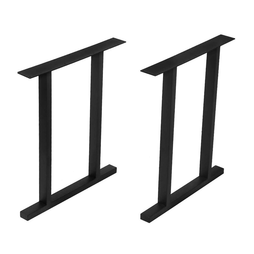 2PCS Metal Table Legs Cast Iron Dining Table Legs, Industrial Bench