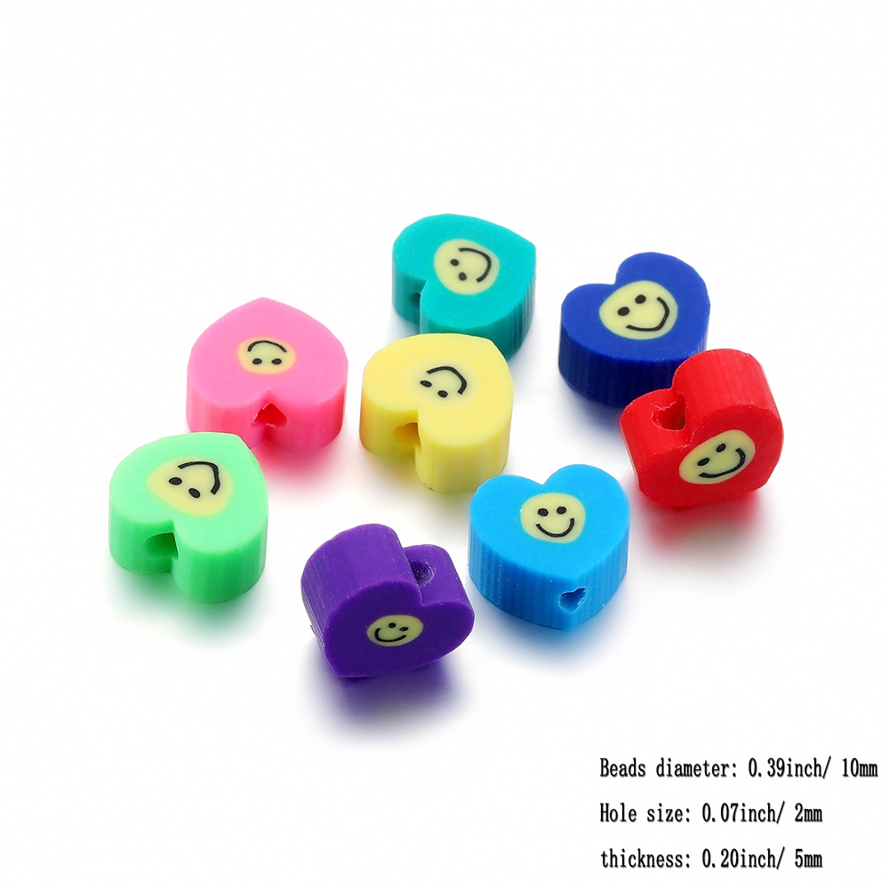 St. Kunkka 30pcs 10mm Letter Flower Shaped Soft Smiley Beads For Diy