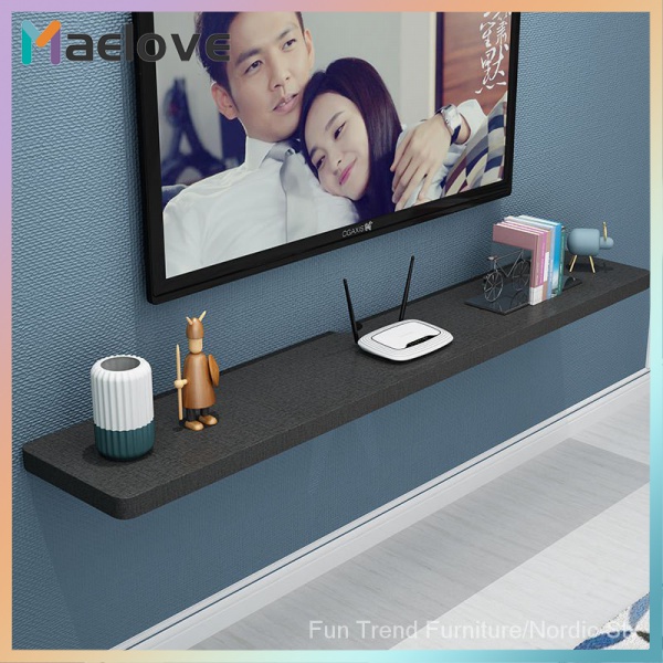 Solid Wood TV Shelf TV Wall Wood Shelf Flat Partition TV Set