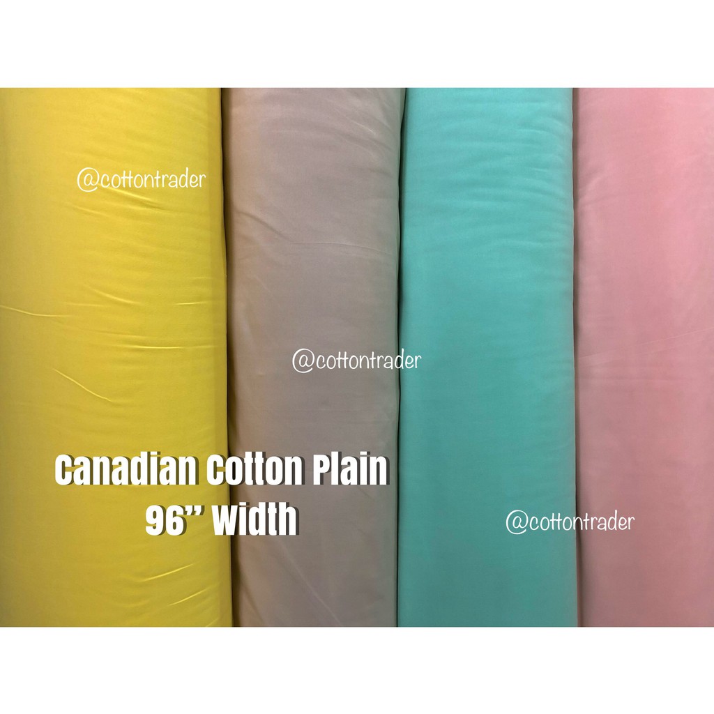 Canadian Cotton Plain 96" Width TELA/FABRIC ONLY (YARD) Shopee