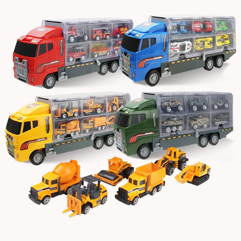 ⭐ Kids Toys 6 in 1 Big Truck Vehicle Car Set Play Vehicles in Carrier