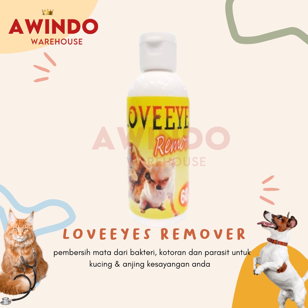 MATA Loveeyes Remover Yellow Bottle Cat Dog Eye Stain Remover Eye