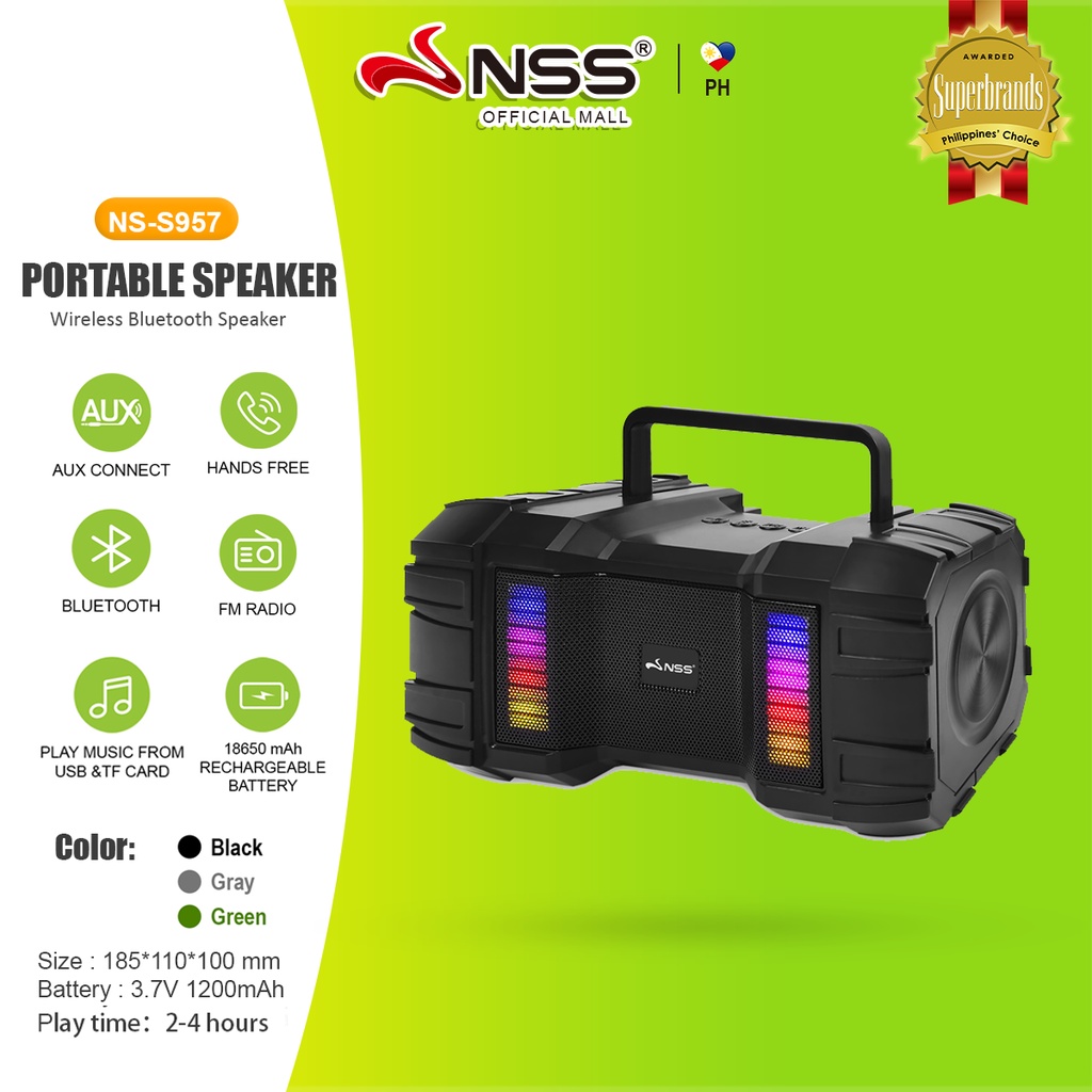 NSS Portable Wireless Speaker Bluetooth Speaker Outdoor Speaker with FM