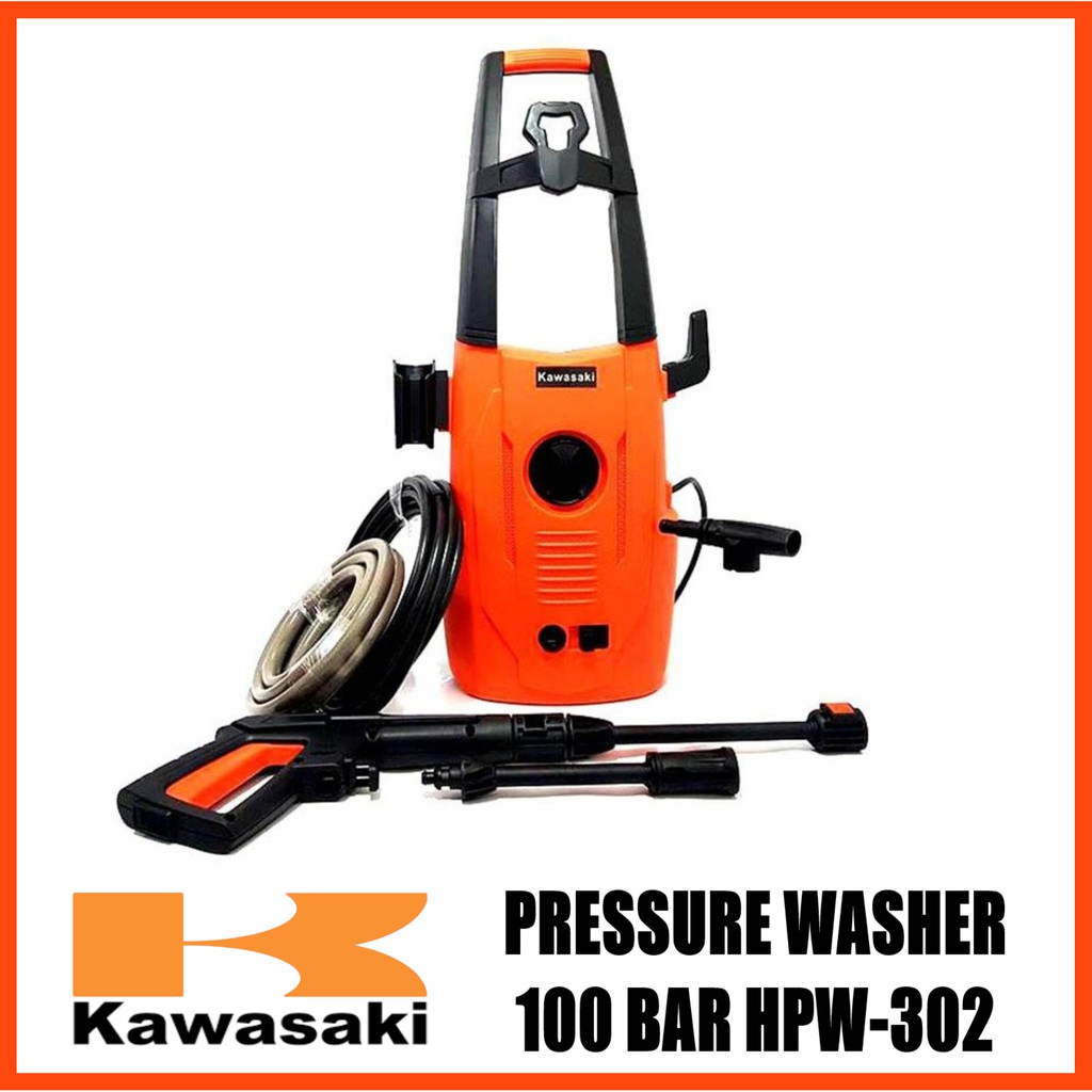 Kawasaki Pressure Washer 100 Bar HPW302 or 120 Bar HPW502 with