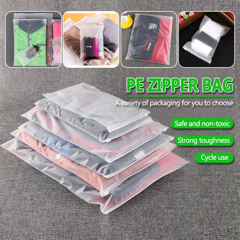 Frosted Ziplock Bag Clothing Ziplock Bag Travel Pouch Storage Bag Matte