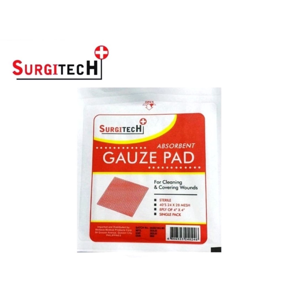 Gauze Pad 4x4 Sterile Single Pack ( 10 packs ) Shopee Philippines
