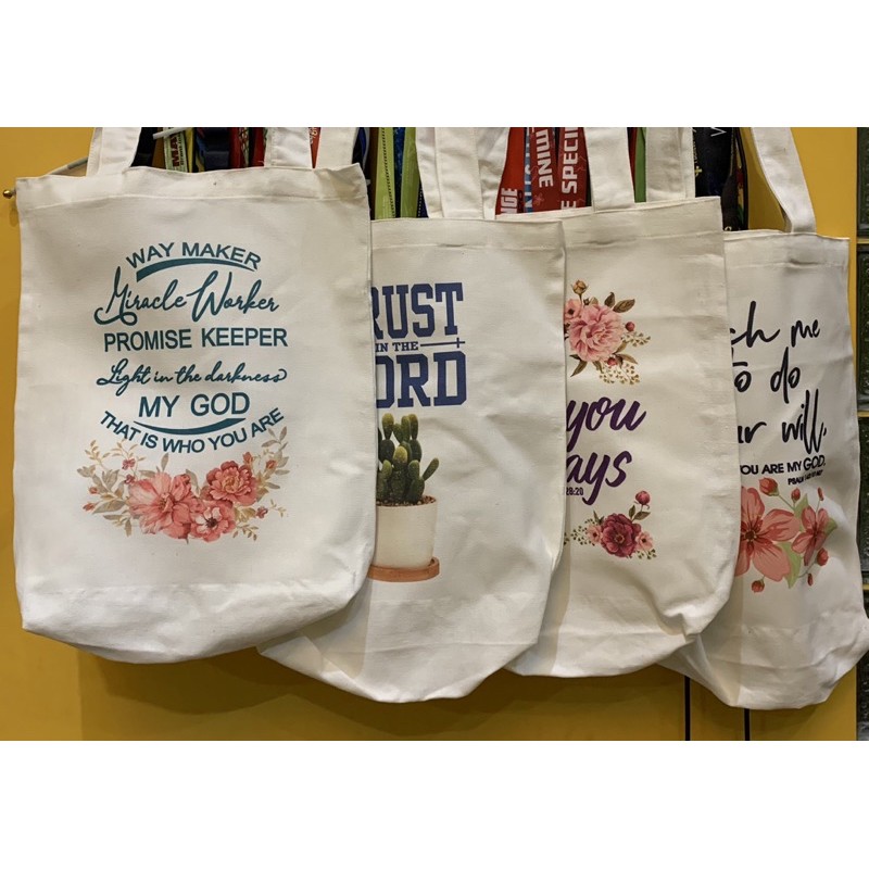 Tote Bag on the Go with Bible Verses Shopee Philippines