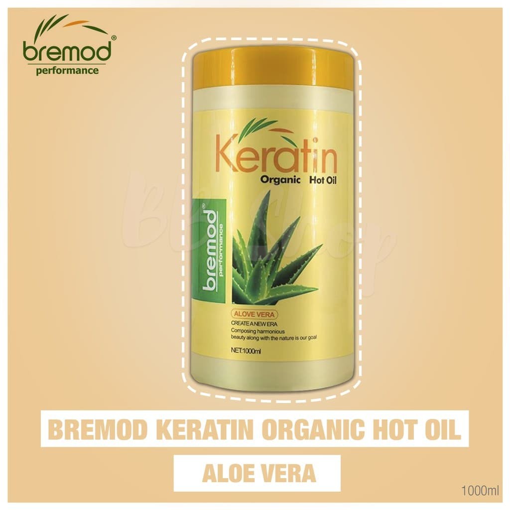 BREMOD Keratin Organic Hot Oil Aloe Vera Extract 1000 ml hair keratin