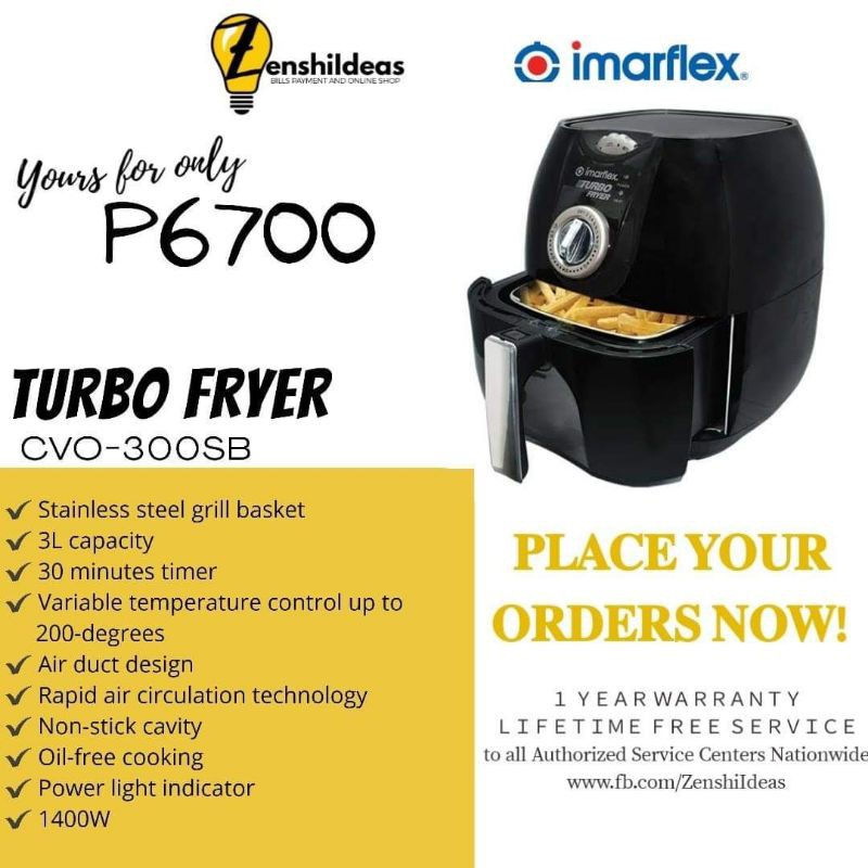 IMARFLEX STAINLESS TURBO FRYER Shopee Philippines