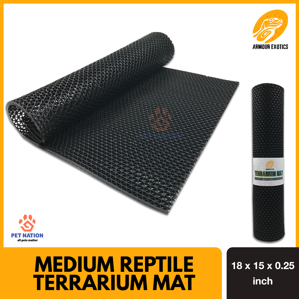 Armour Exotics Terrarium Mat Medium (18inx15inx.25in) Reptile Carpet AntiSlip Mat Cage Mat