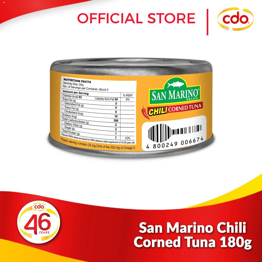 Canned Food♗ San Marino Chili Corned Tuna 180g Shopee Philippines