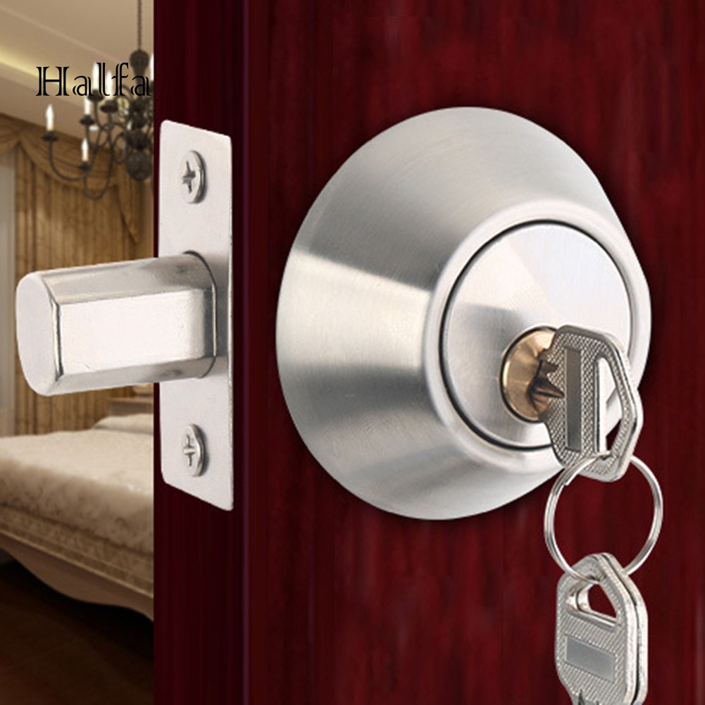 HA_Round Handle Door Knobs Stainless Steel Entrance Interior Passage