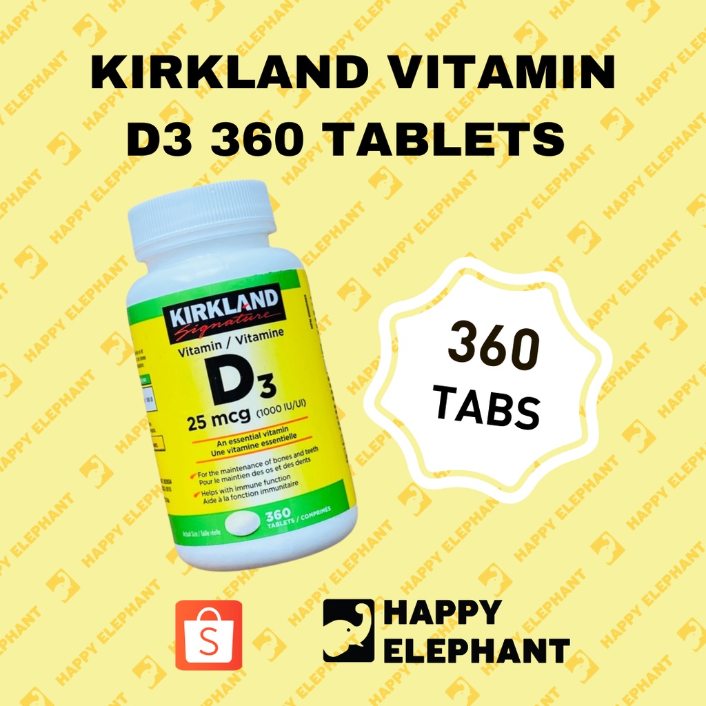 Kirkland Vitamin D3 360 tablets 1000iu Shopee Philippines