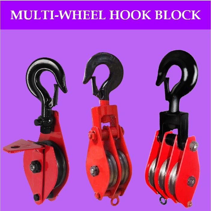 Lifting Crane Pulley Block Sheave Hoist Tool Rope Single Double Tripod