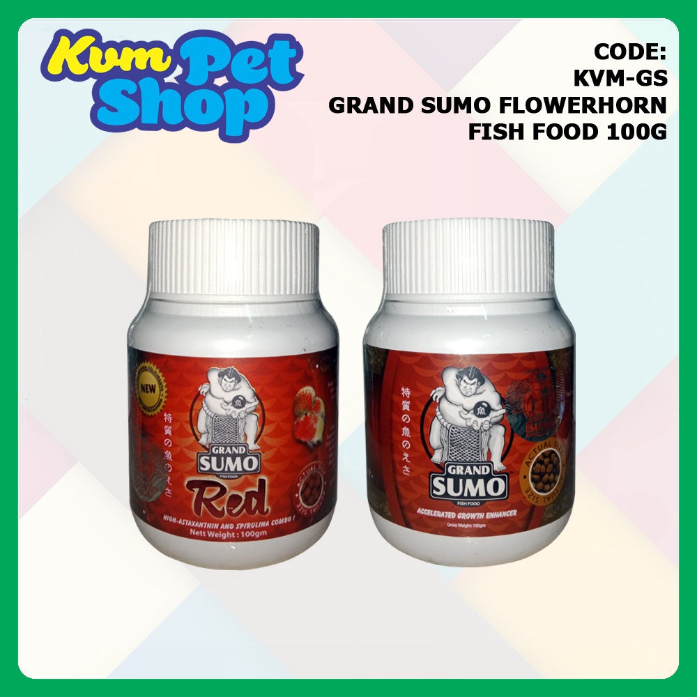 100g Grand Sumo Flowerhorn Fish Food for Enhancing Colors and Growth
