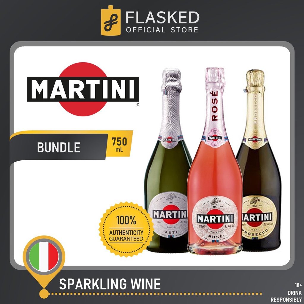 Martini Sparkling Wine Bundle Asti Spumante, Rose, and Prosecco 750mL Shopee Philippines