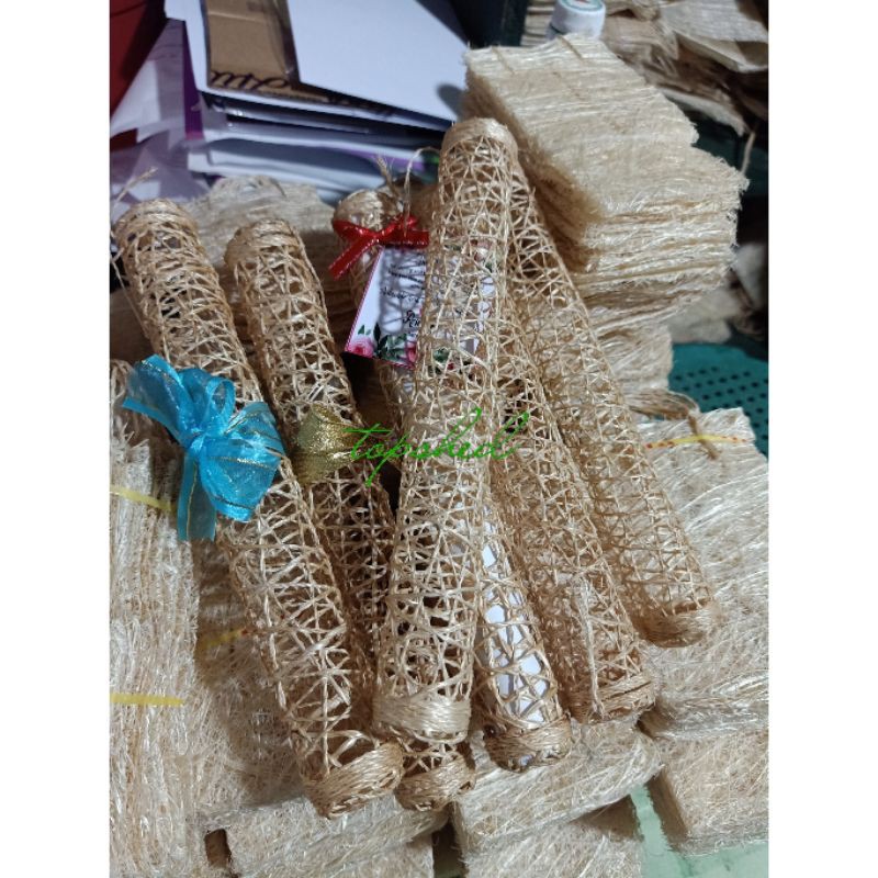 Abaca Tube with cover, abaca tube for wedding invitations,Abaca Case, Invitation Shopee