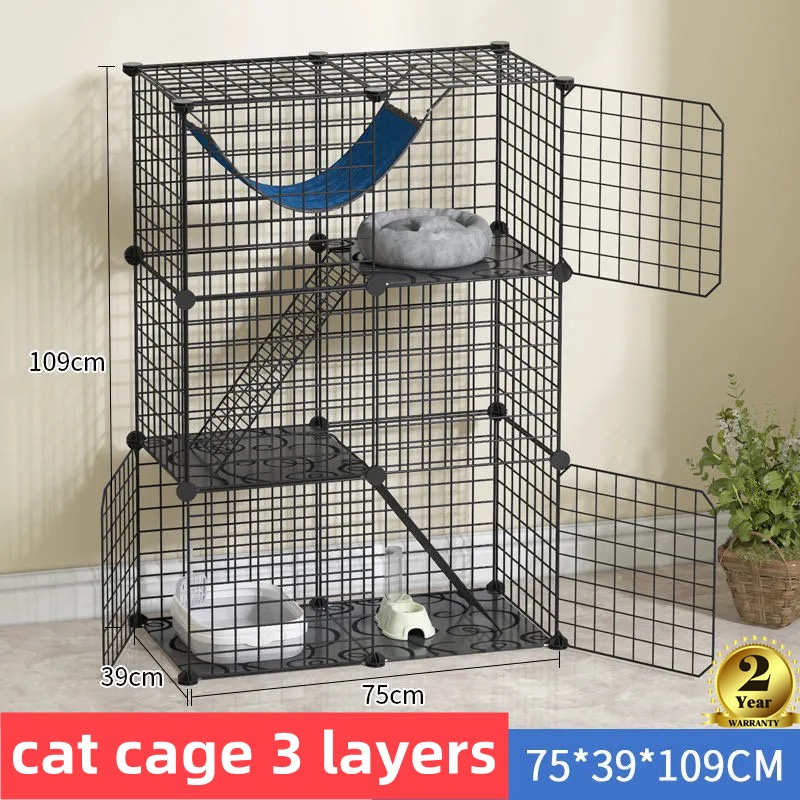 stackable pet cage/cat cager 3 layer/dog cage cat cage collapsible cage