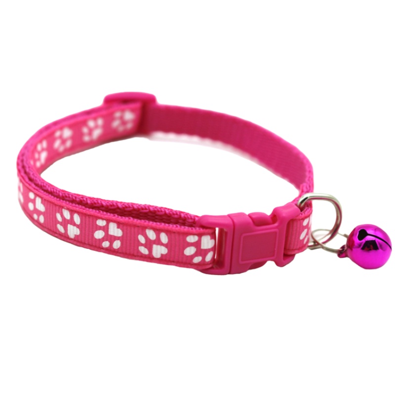 Pet Collar Dog Collar Cat Paw Collar With Bell Safety Buckle Neck for