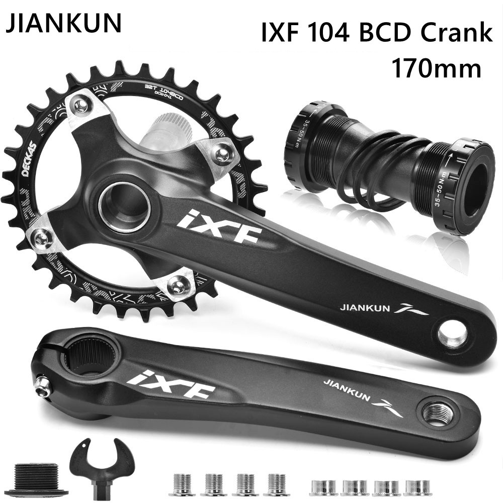 MTB Bike Crank Set 3 in1 170mm Crank + BB + Chainring 104bcd 3238t