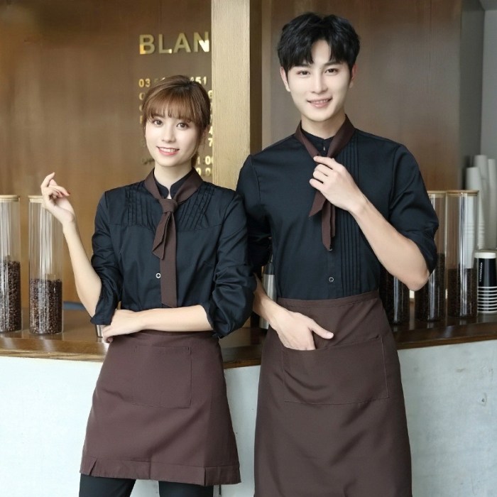 Long Sleeve Hotel Food Service Overalls Western Restaurant Waiter ...
