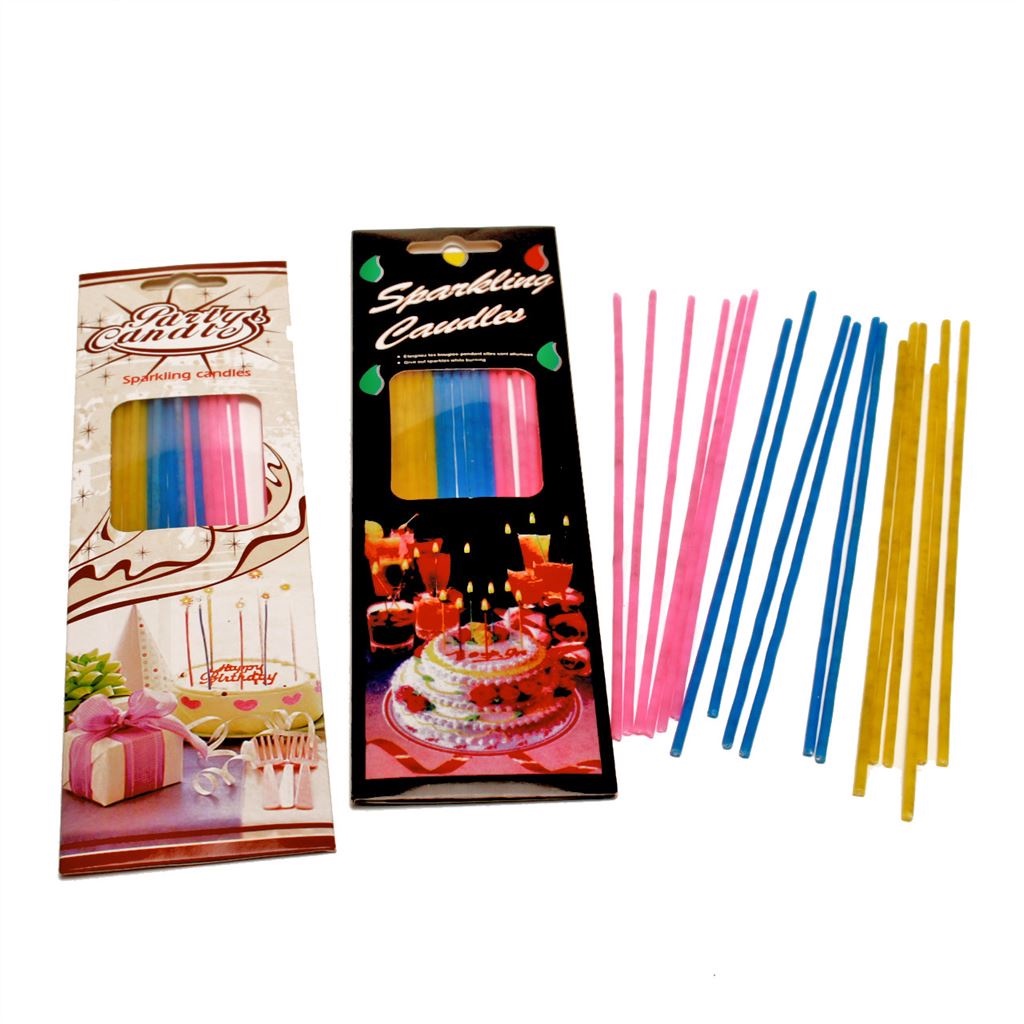 sparkling candles 18pcs/box tall candle birthday cake candle party