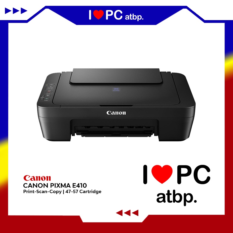 Canon Pixma E410 Printer (PrintScanCopy, 47/57 Cartridge) Shopee