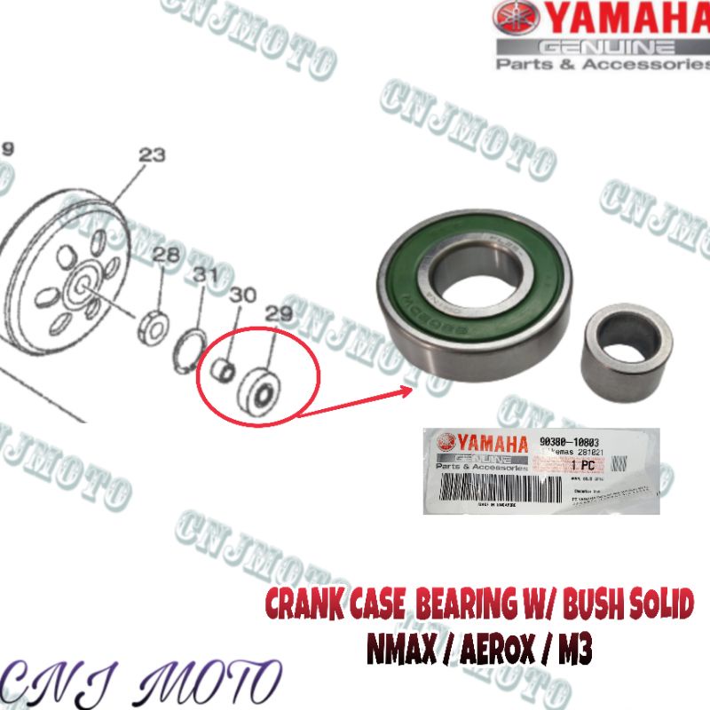 CRANK CASE BEARING. WITH BUSH SOLID NMAX /AEROX / M3 Shopee Philippines