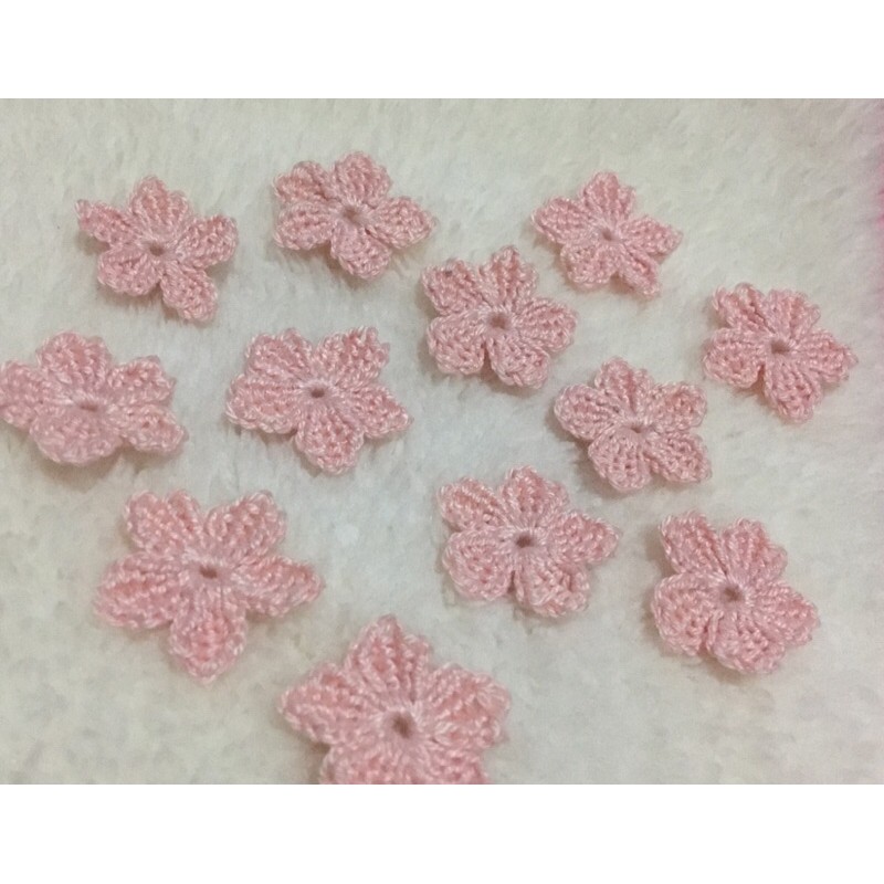 crochet cherry blossom sakura flower appliqués Shopee Philippines
