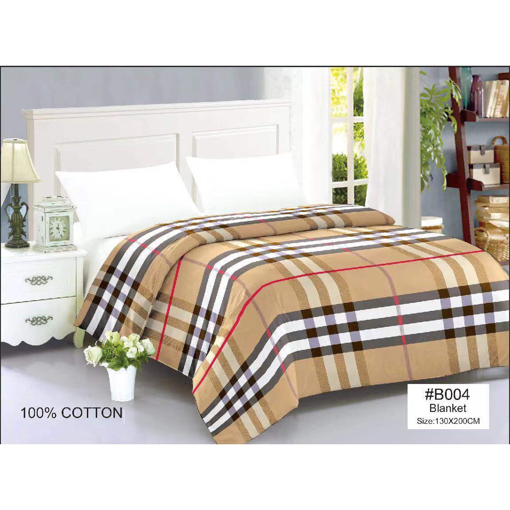 Good Quality Plain Blanket/Kumot Soft Size (130cm * 200cm) COD Strip